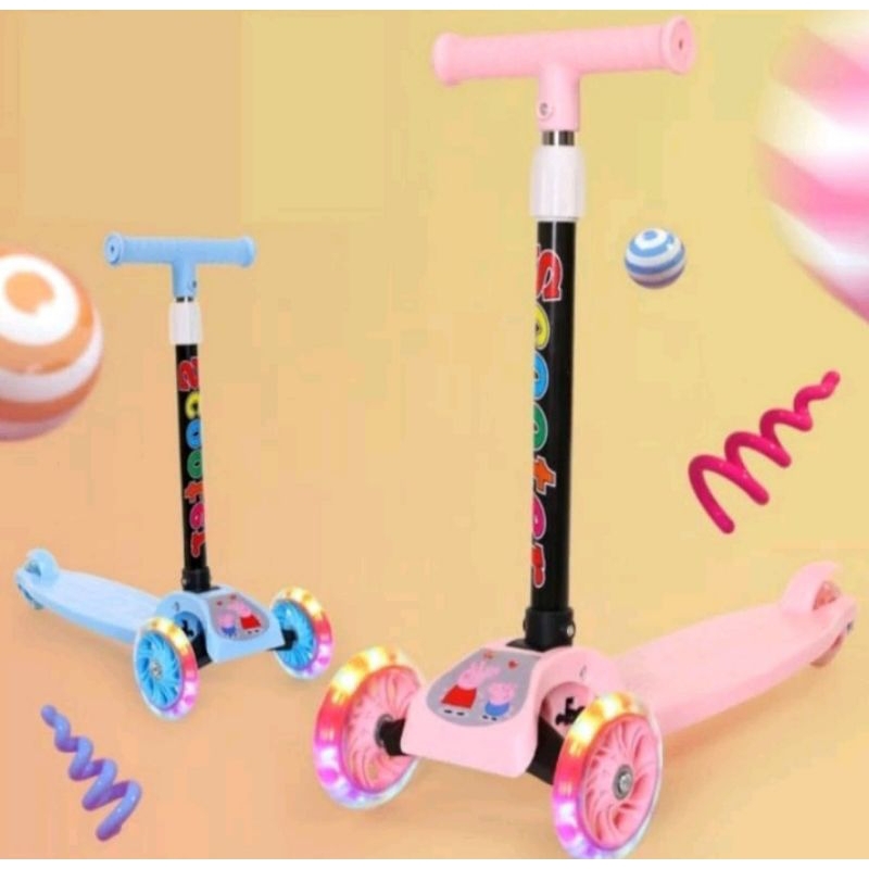 Scuter anak led roda 3/scuter roda 3 anak led
