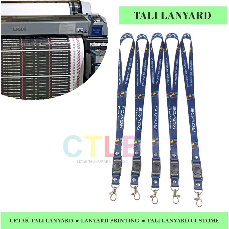 LANYARD ID CARD CUSTOM PRINTING SUBLIM BAHAN TISU TALI LANYARD ID CARD GANTUNGAN NAME TAG