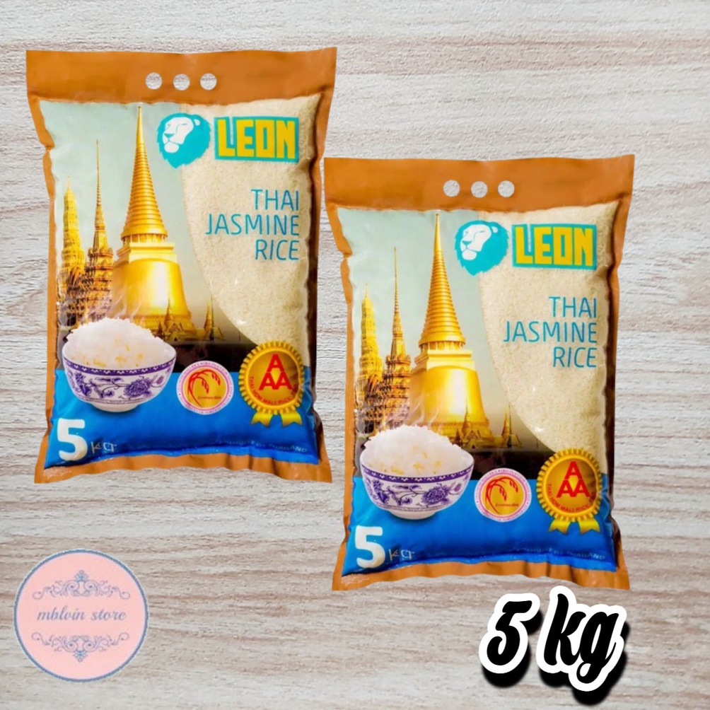 

[≛E13(] Beras Leon Thailand Jasmine Rice Beras Thailand 5 Kg [14]