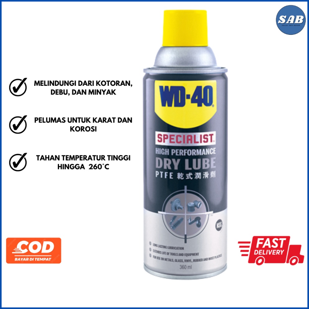 Pasti Murah.. WD 40 Anti Karat / WD-40 Dry Lube / Pelumas Rantai Motor / Pelumas Anti Karat 56
