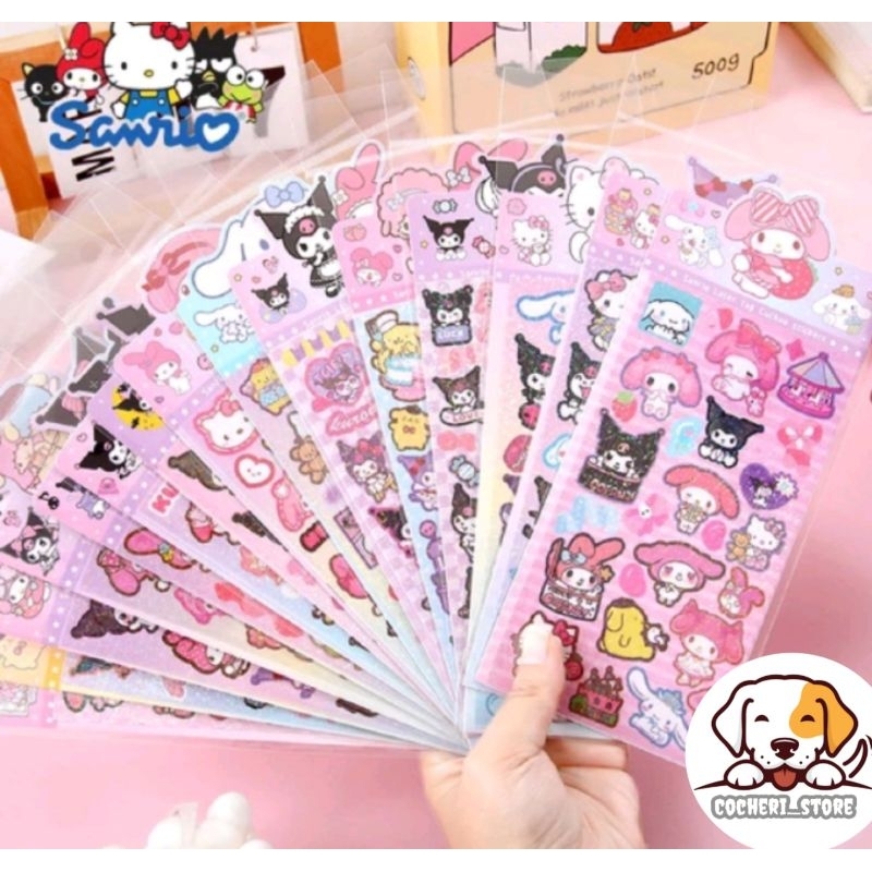 

Stiker sanrio motif kuromi dan melody