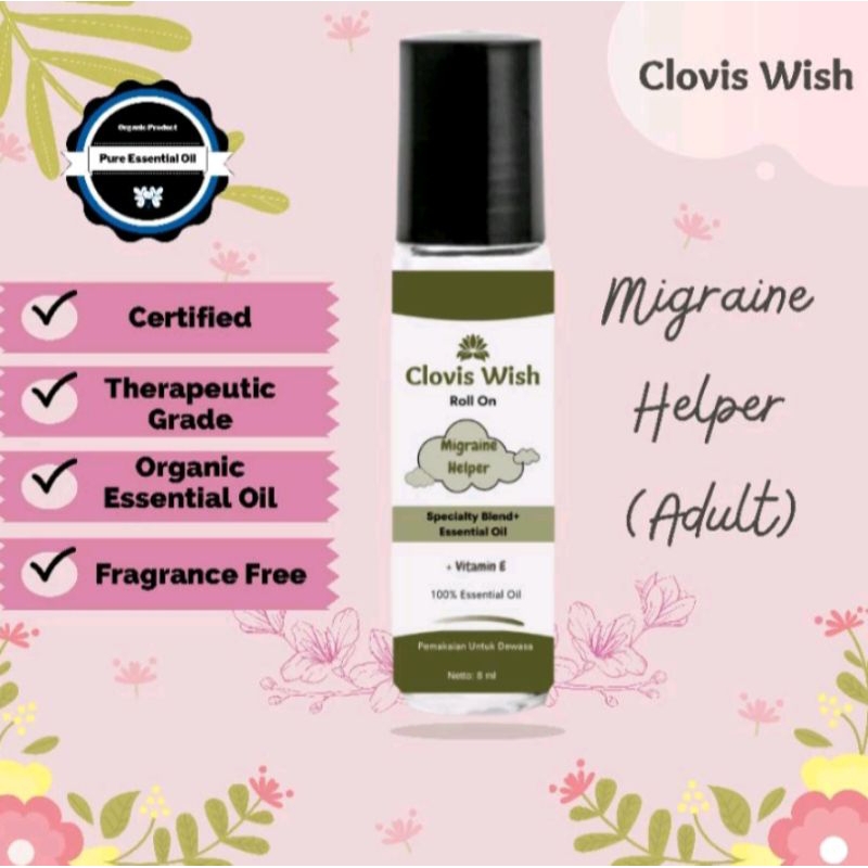Clovis Wish Minyak Esensial Asma Migrain Flu ( Untuk Dewasa)