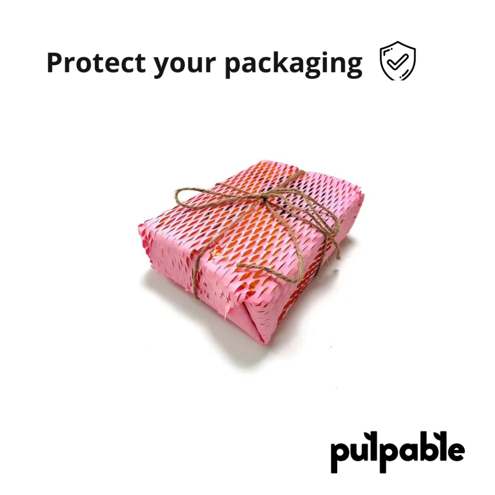 

Stok banyak [5M & 10M] Pink Honeycomb Paper Wrap merah muda - Eco Friendly Packaging 5 meter & 10 meter roll Pulpable Indonesia NV6