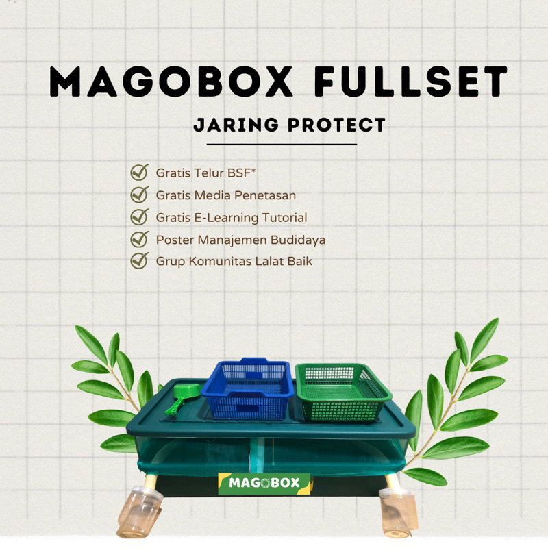 Magobox FULLSET Maggot In The Box Paket Budidaya Maggot Lengkap Skala rumahan