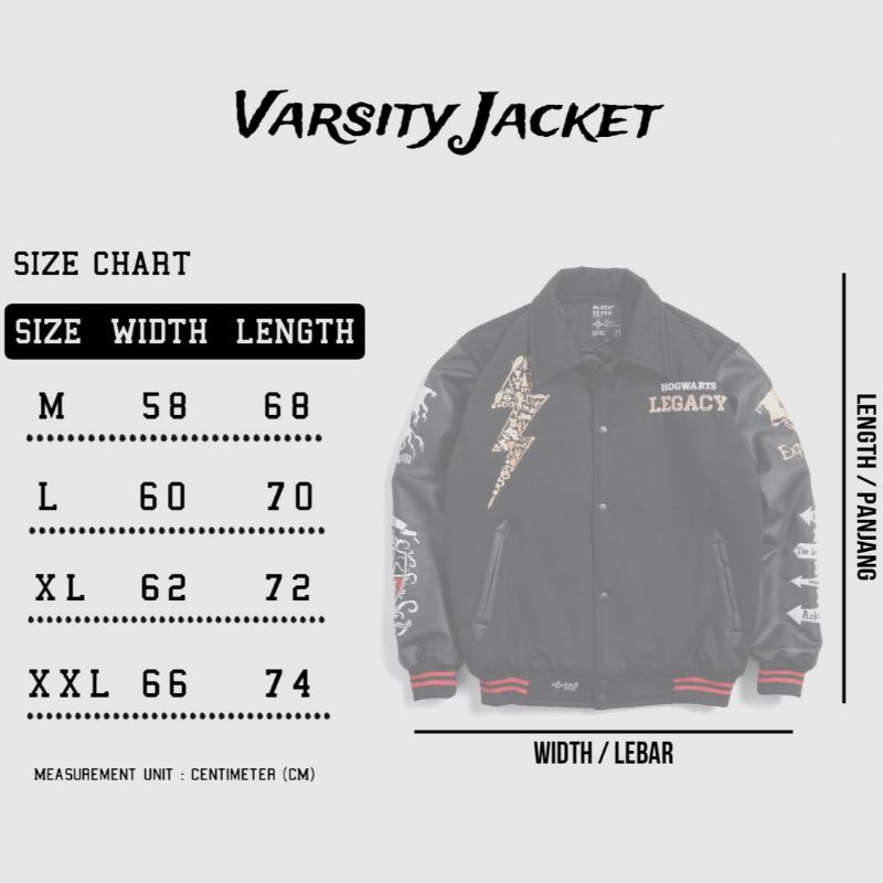 DISKON VARSITY JACKET HOGWARTS LEGACY V2 BLACK GOLD JAKET BASEBALL HARRY POTTER BORDIR ORI