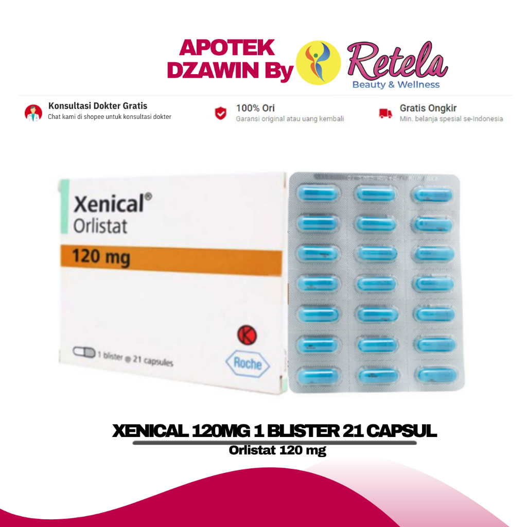 XENICAL 120MG 1 BLISTER 21 CAPSUL ( Orlistat 120 mg )