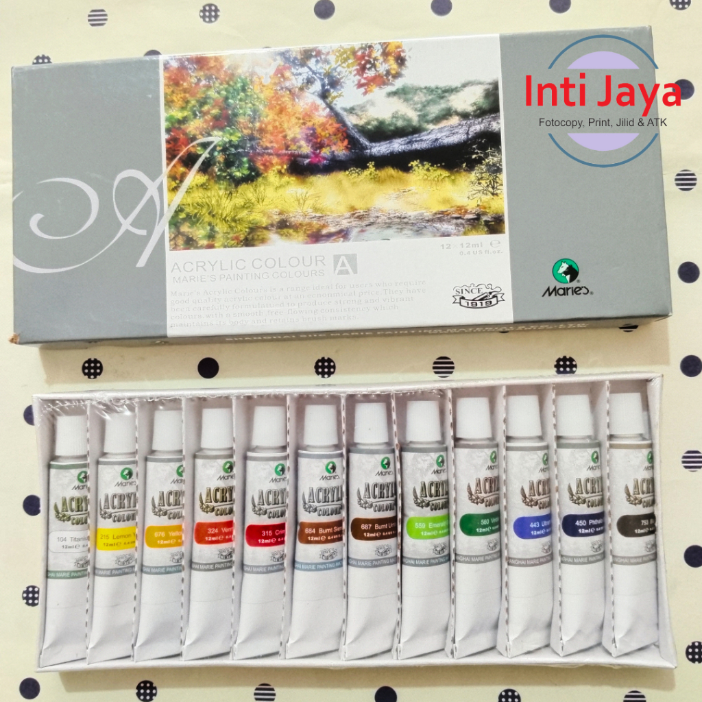 

Cat Acrylic Maries 12 Warna/ 12ml