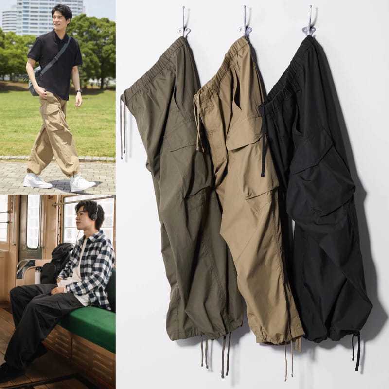 Celana Cargo Panjang Pria Uniqlo Wide Fit Jogger Pants Original