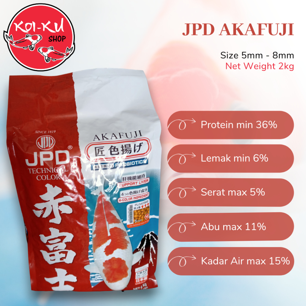 pakan koi jpd akafuji color 2kg
