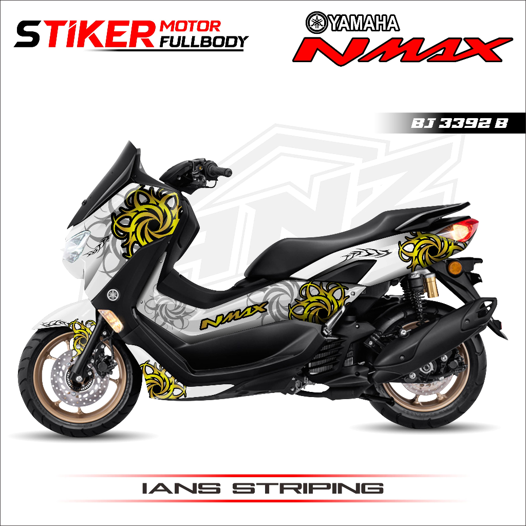 BJ 3392-STIKER DECAL NMAX NEW-STIKER FULL BLOK NMAX-STIKER NMAX FULL BODY-STIKER NMAX NEW DESAIN