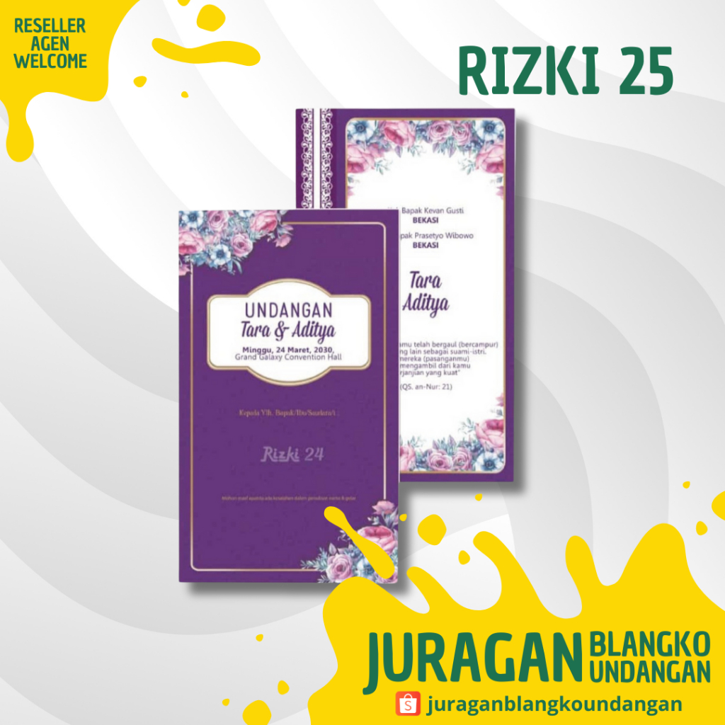 Blangko Undangan Rizki 24 | Juragan Blangko Undangan
