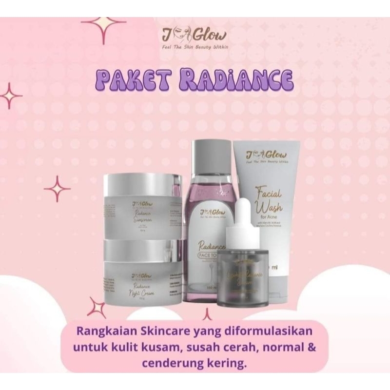 JGLOW SKINCARE Paket Super Whitening Radiance/ Kulit Wajah, Normal, Kusam