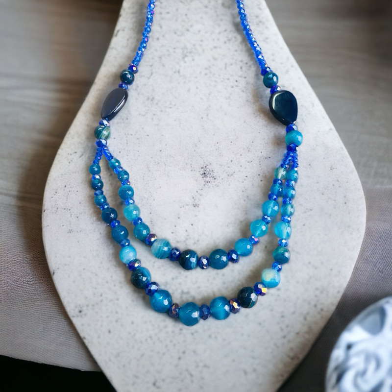 Kalung Manik Batu. Antik. Kalung Hijab. Elegant Necklace