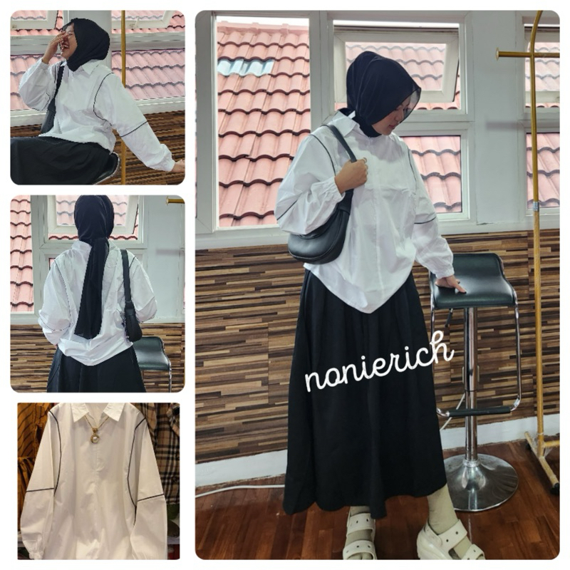 Kemeja Atasan Top Xoxo - Kemeja Wanita Oversize