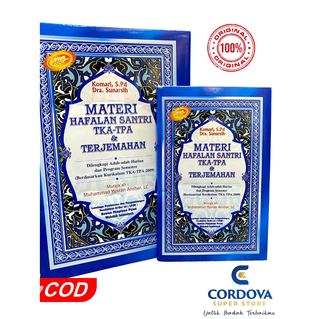 Buku Materi Hafalan Santri TKA-TPA & Terjemah Ukuran Besar A5 | Cordova Super Store