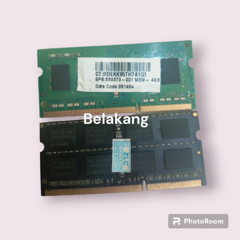 ram laptop DDR3 8ram sama 4 ram (bekas)