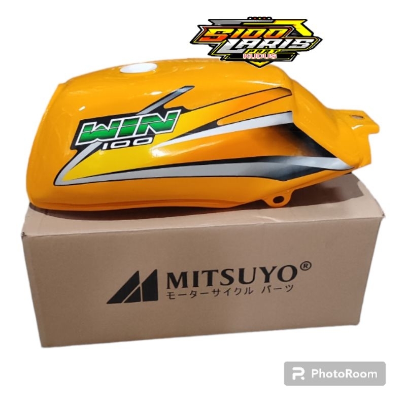Tangki honda win 100 orange set stiker-tangki honda win 100 warna orange