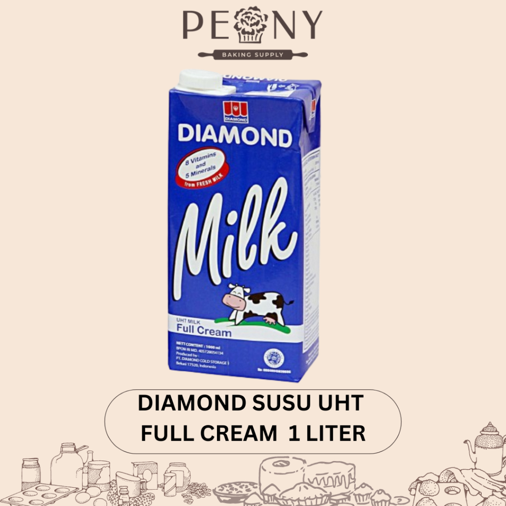 

DIAMOND SUSU UHT FULL CREAM (PUTIH) SLEEVE 1000 ML / 1 LITER (ECER)