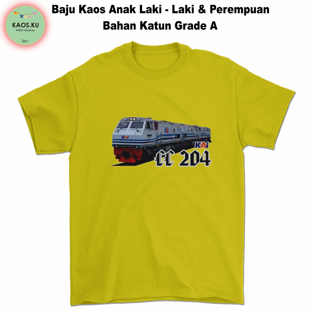 kaos anak kereta api indonesia cc 204 lokomotif