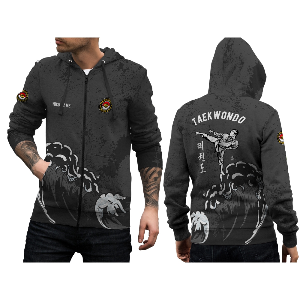 [riashop] Jaket Hoodie TAEKWONDO Pria | Jaket TAEKWONDO Printing