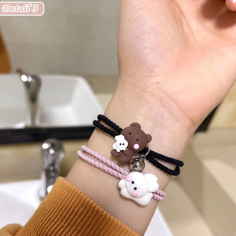 AFM Gelang Couple Magnet Gelang Pasangan/Persahabatan Karakter Kelinci Kekinian Fashion Korea