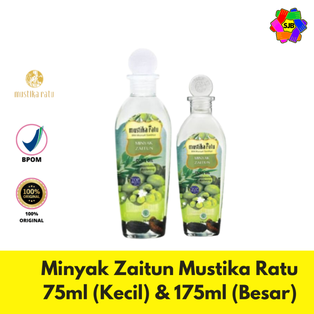 Minyak Zaitun Mustika Ratu 75ml (Kecil) & 175ml (Besar)
