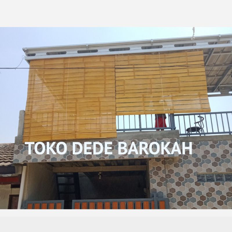 Tirai bambu gulung penutup teras / kerey bambu gulung murah / wide bambu gulung outdoor / tirai mura