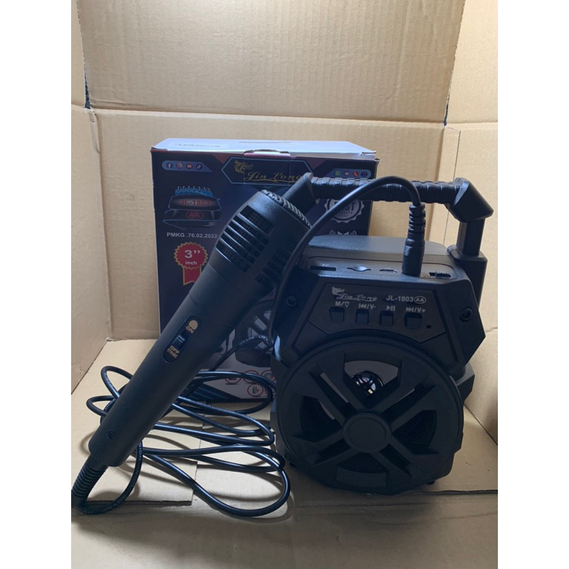 Jinlong Speaker Portable Bluetooth JL 1803 AA + Mic Kabel