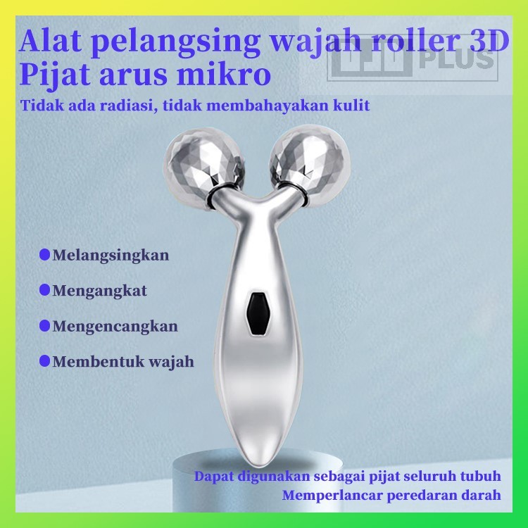 sHopYi- Roller Pijat Wajah Pelansing Wajah Tipe Rol Artefak Pelangsing Wajah 3D Pijat Wajah Roller 3