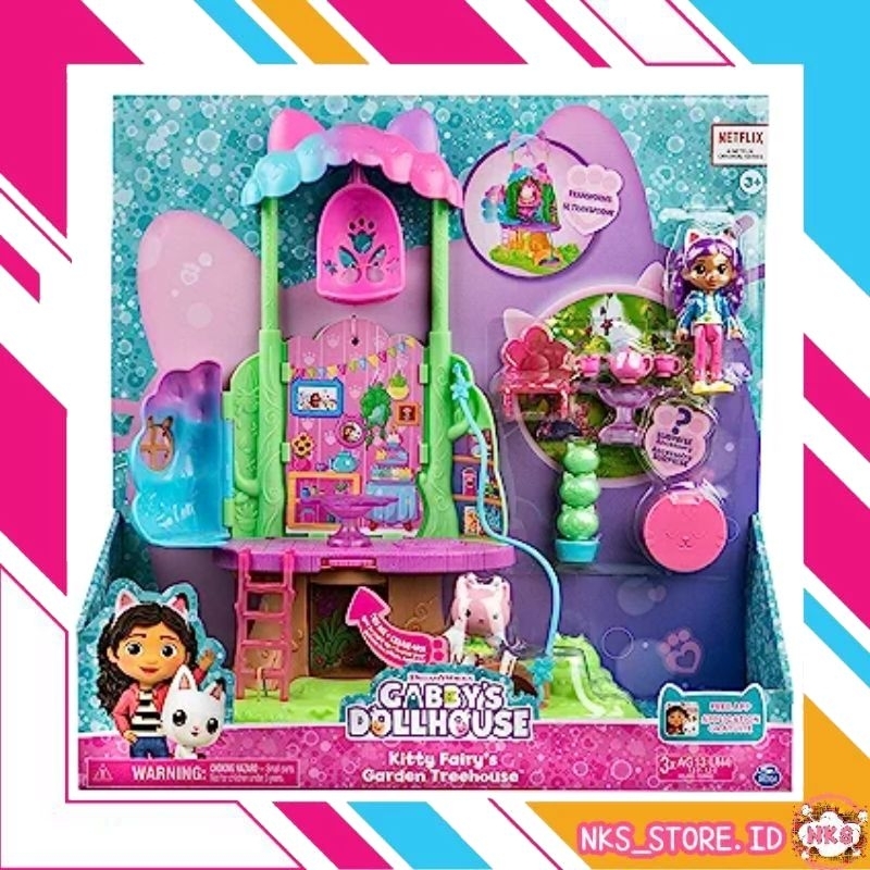 Gabby Dollhouse Kitty Fairy Garden Treehouse Rumah Gabby's Exclusive