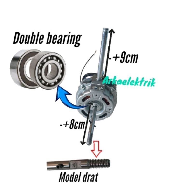Dinamo kipas angin SEKAI advance tds 16-18 inch doubell bearing model drat