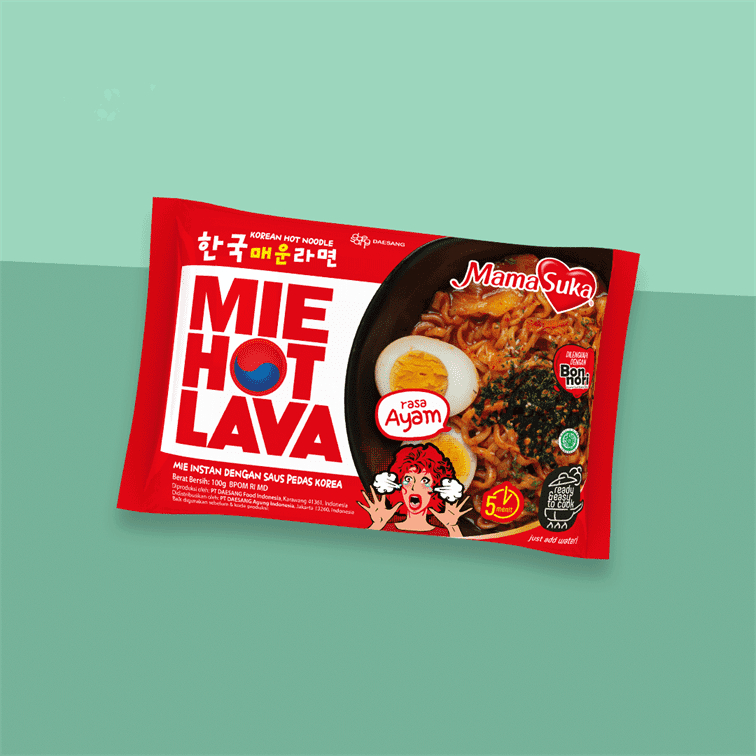 

Mama Suka Mie Hot Lava 89gram