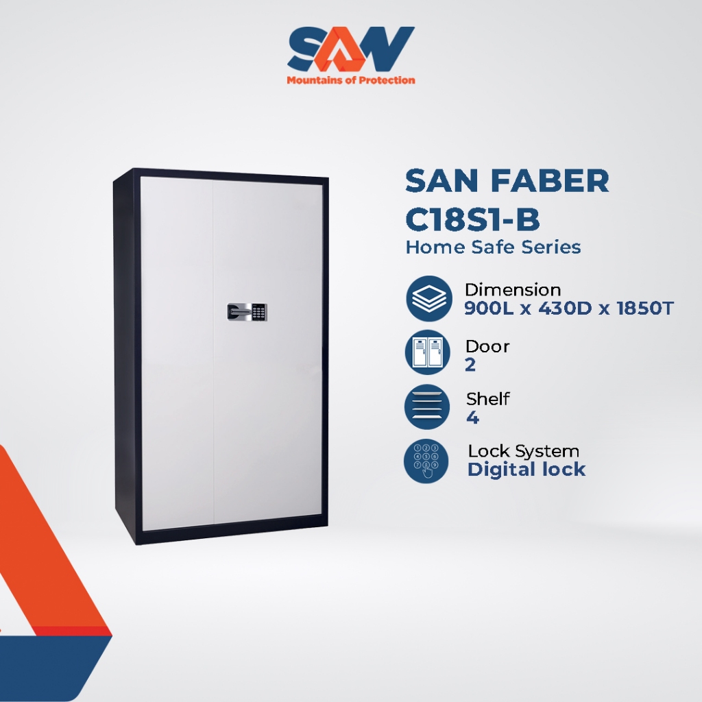 Lemari Arsip Kantor Lemari Arsip Lemari Digital Kabinet Lemari Besi SAN FABER C18S1-B