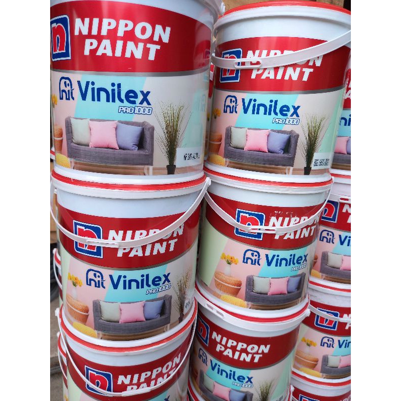 vinilex pro1000 cat tembok kemasan 5kg /4,5 dari nippon paint / cat interior / cat plafon / cat dasar / cat kayu / cat luar dalam