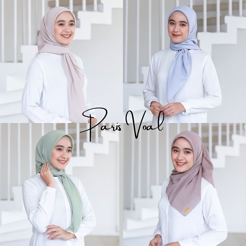 Hijab Segi Empat Paris Voal Premium by aloon.co – Kerudung Square Segi Empat Paris Jadul