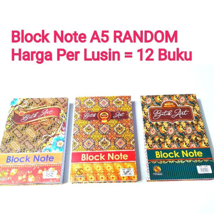 

Seller Buku Block Note BATIK A5 Isi 12 Buku →➘✹