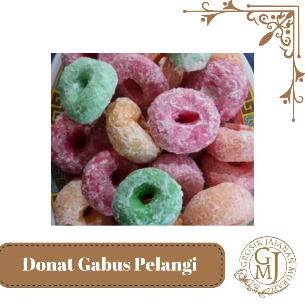 

MURAH BANGET Donat Gabus Pelangi Kering Empuk Manis Rainbow