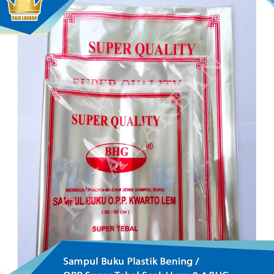 

Terkini Sampul Buku Plastik Bening / OPP Super Tebal Seal / Lem 0.4 BHG Best Produk