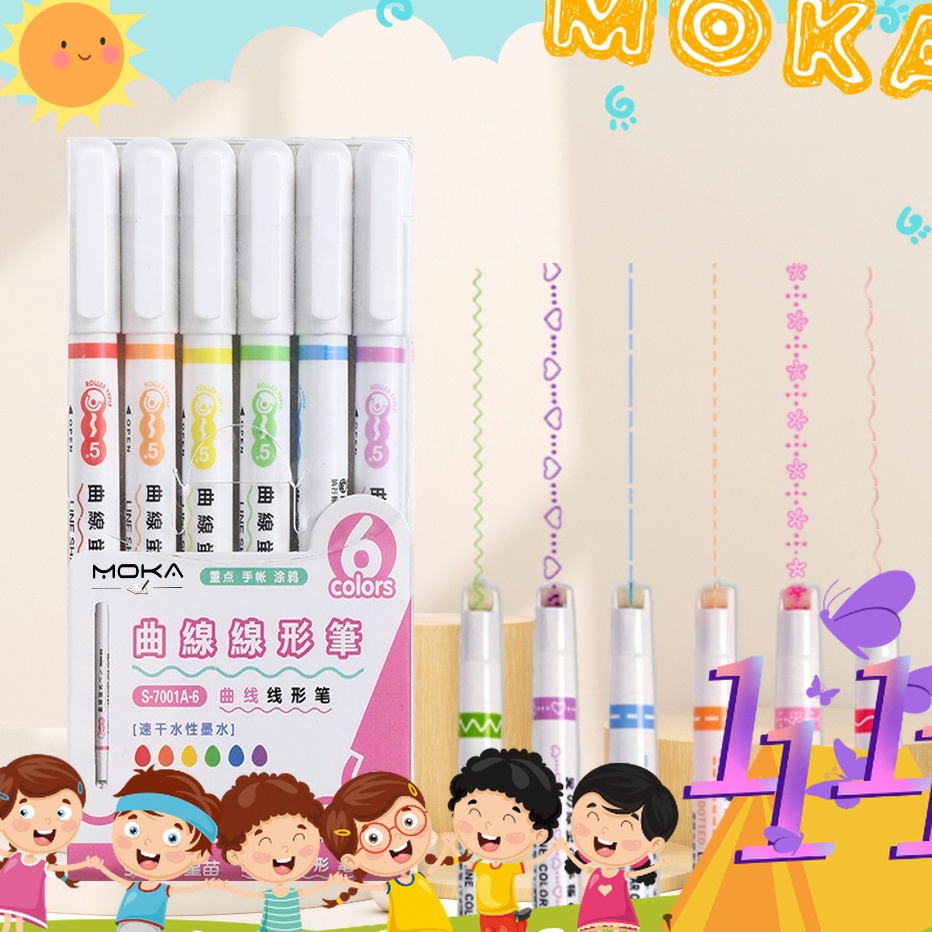 

Ready Stock MOKA PULPEN 1SET ISI 6PCS / PEN HIGHLIGHTER / HIGHLIGHTER BENTUK GARIS MULTI WARNA / DIY STATIONERY HIGHLIGHTER WARNA PASTEL MKP131 ➵➭✬