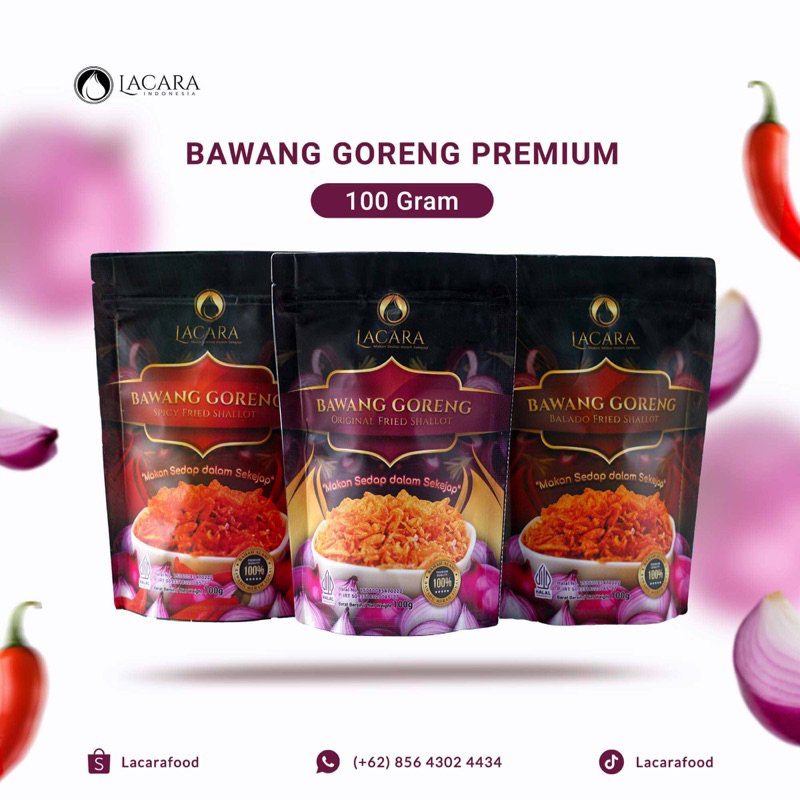 

Bawang Goreng Premium LACARA 100 gram Asli Renyah Tanpa Campuran