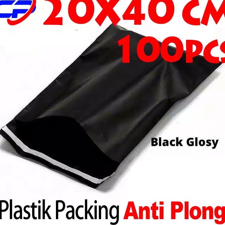 

Murah Banget Polymailer Kantong Plastik Packing 20X40cm Olshop LDPE 100pcs Lem Perekat Glosy Hitam Tebal ➦✫✢