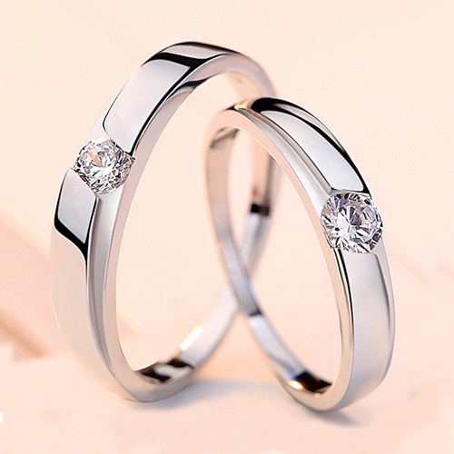 12.12 BIG SALE FASION Cincin Couple Perak 925 / 925 Sterling Silver Couple Ring NCC13 serbuuu 