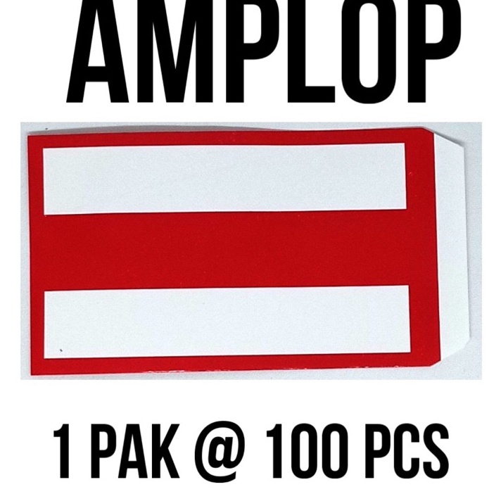 

Murah (100pcs) AMPLOP ANGPAU MERAH PUTIH AMPLOP KONDANGAN ➯⁂✯