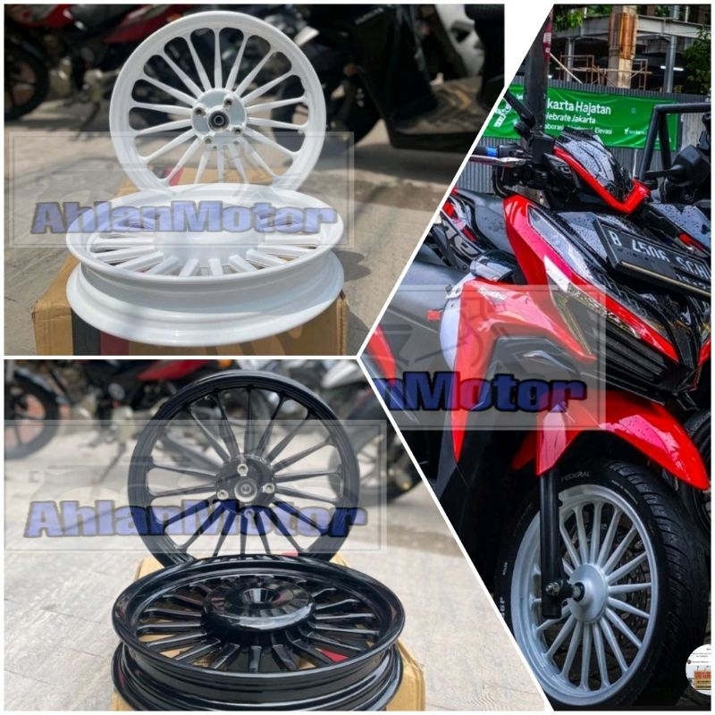 Velg Pelek Racing Vrossi Venom Galaxy 2 Model Daytona PNP All New Vario 125 / New Vario 150 LED 2016