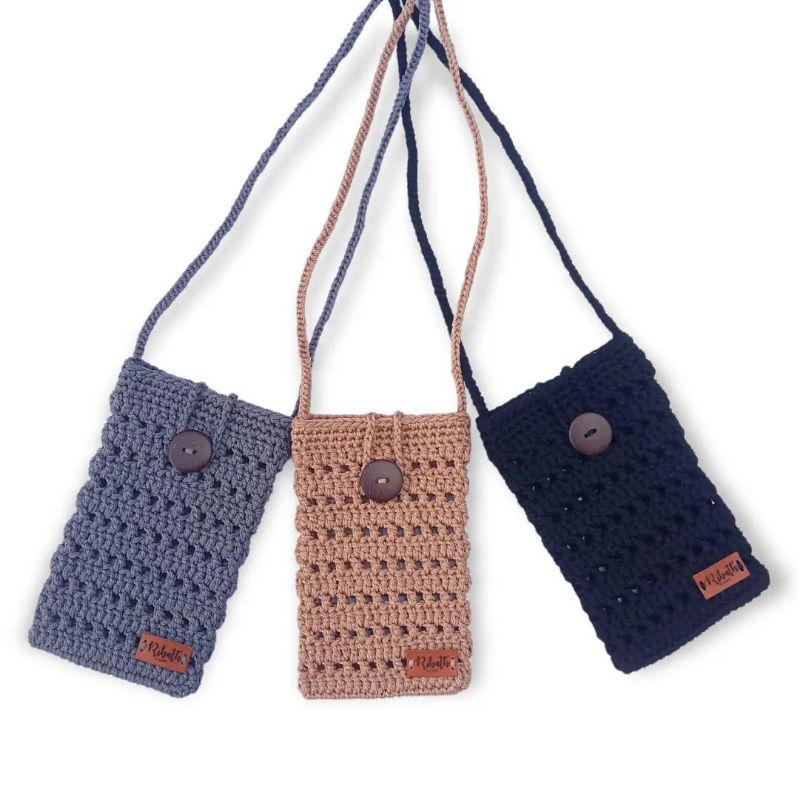 Tas HP RAJUT PREMIUM I tas hp wanita tas selempang I tas selempang hp mini wanita I tas selempang hp