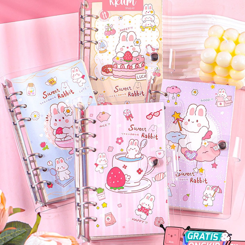 

Grosir 100 lembar Binder note A6 cute rabbit/ Daily planner/ Agenda/ Journal Terlaris
