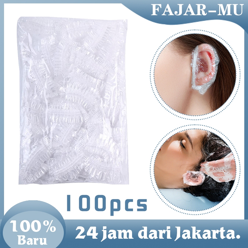 100 Pcs Penutup Telinga Plastik Mandi Tutup Kuping Ear Plastik Penutup Telinga Anti Air Untuk Mandi/