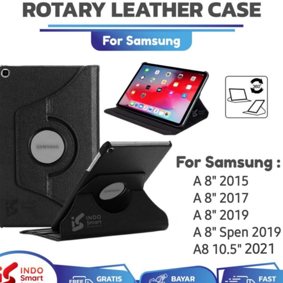 Harga Termurah Samsung Tab A8 / Case Samsung Tab A8 / Casing X205 T350 T295 P205 Rotary 360 Leather 