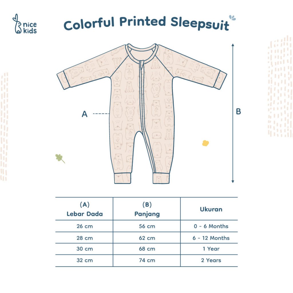 [REJECT SALE] Defect Colorful Printed Series Nice Kids (Onesie Playsuit Sleepsuit 0-2 Tahun)