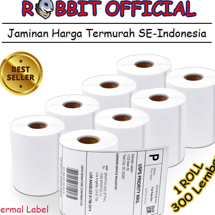 

Promo Stiker Label Barcode Thermal [78 x 100] Label Barcode Olshop Label Pengiriman 78x100 mm Isi 300 Pcs